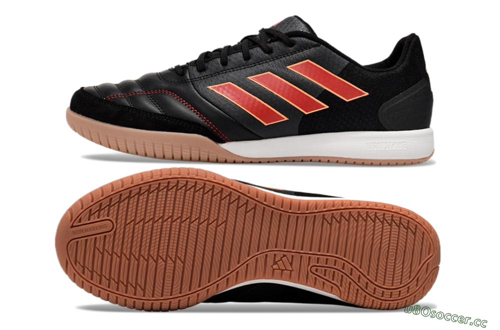 Men's Adidas Top Sala Competition IC Indoor & Futsal Low-Tops Football Shoes - Black/Red/White 1