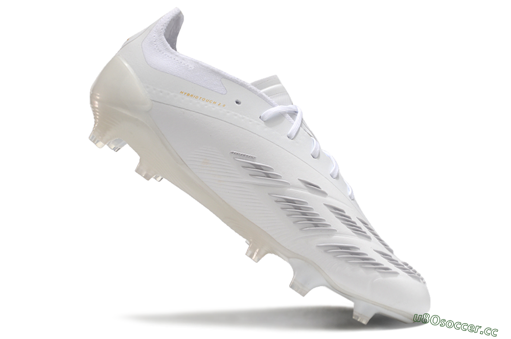 Men's Adidas Predator Elite 24 FG Firm Ground Low-Tops Football Boots - Beige/White/Gold 4