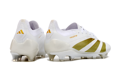 Men's Adidas Predator Elite 24 FG Firm Ground Low-Tops Football Boots - Beige/White/Gold