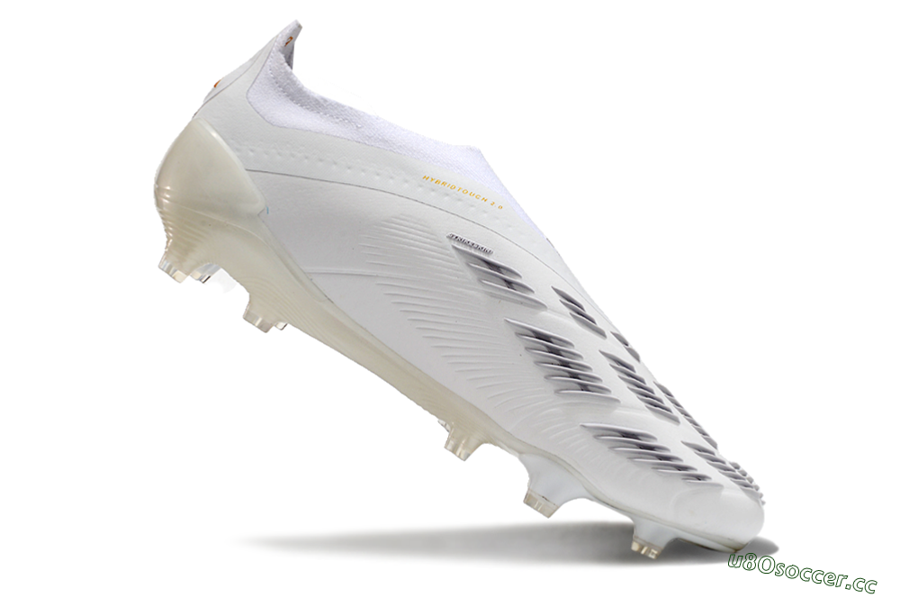 Men's Adidas Predator Elite Laceless FG Firm Ground Low-Tops Football Boots - Beige/White/Gold 4