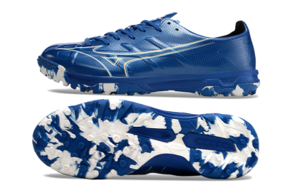 Men's Mizuno Monarcida Alpha TF Artificial Turf Low-Tops Football Shoes - Blue/White/Yellow