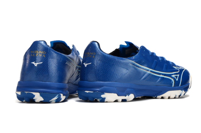 Men's Mizuno Monarcida Alpha TF Artificial Turf Low-Tops Football Shoes - Blue/White/Yellow