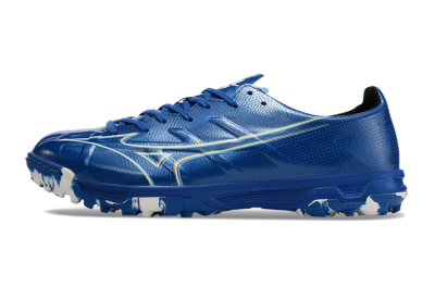 Men's Mizuno Monarcida Alpha TF Artificial Turf Low-Tops Football Shoes - Blue/White/Yellow