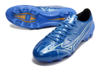 Men's Mizuno Monarcida Alpha FG Firm Ground Low-Tops Football Boots - Blue/White/Yellow