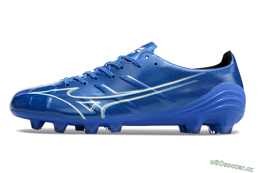 Men's Mizuno Monarcida Alpha FG Firm Ground Low-Tops Football Boots - Blue/White/Yellow 0