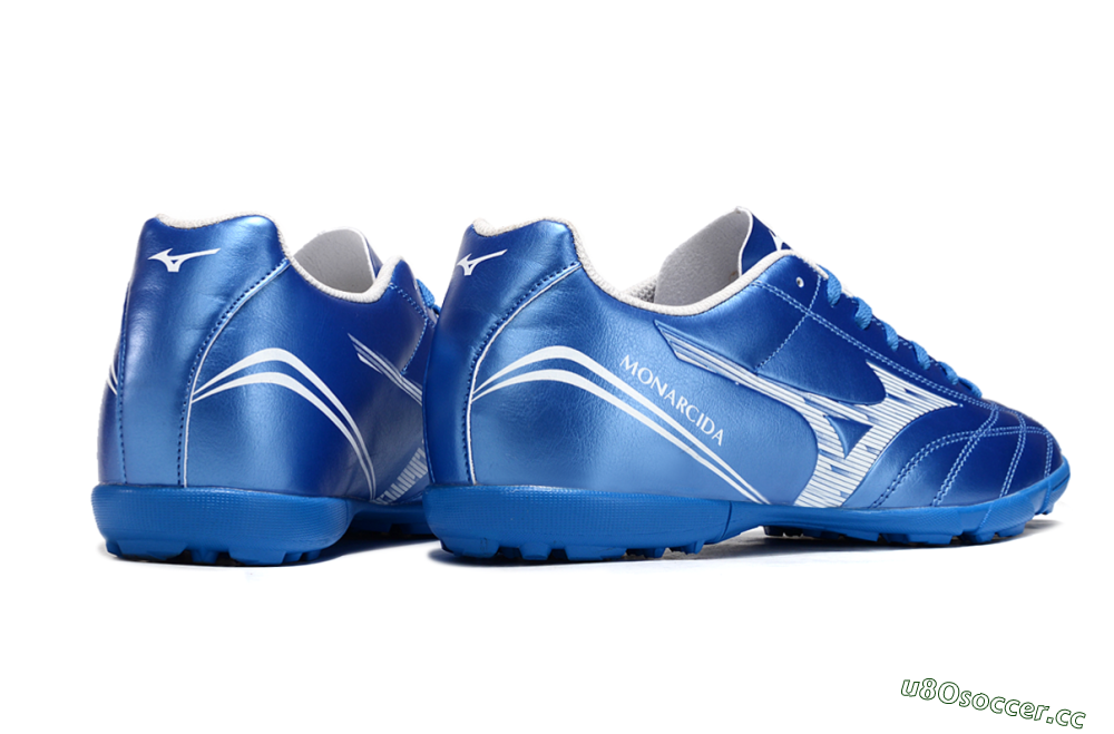 Men's Mizuno Monarcida Neo TF Artificial Turf Low-Tops Football Shoes - Blue/White 6