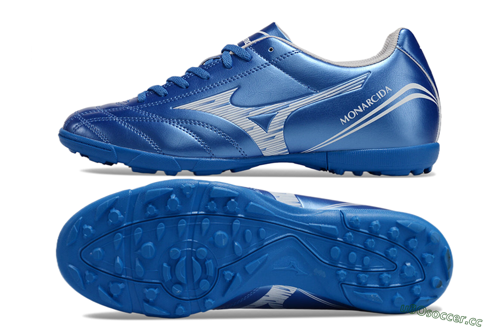 Men's Mizuno Monarcida Neo TF Artificial Turf Low-Tops Football Shoes - Blue/White 1
