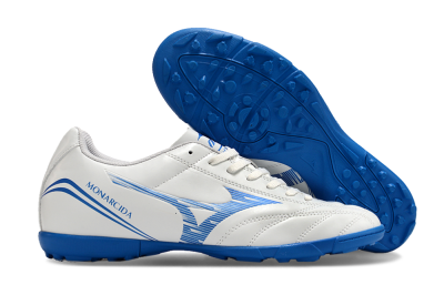 Men's Mizuno Monarcida Neo TF Artificial Turf Low-Tops Football Shoes - White/Blue