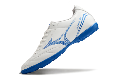 Men's Mizuno Monarcida Neo TF Artificial Turf Low-Tops Football Shoes - White/Blue