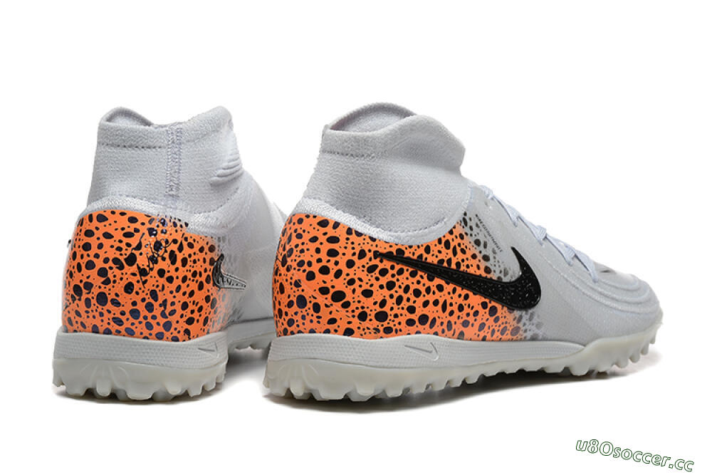 Men's Nike Phantom Luna Elite TF Artificial Turf High-Tops Football Shoes - Grey/Black/Leopard 9