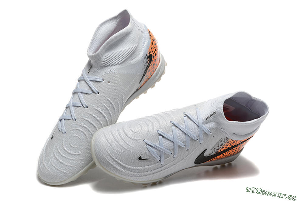 Men's Nike Phantom Luna Elite TF Artificial Turf High-Tops Football Shoes - Grey/Black/Leopard 6