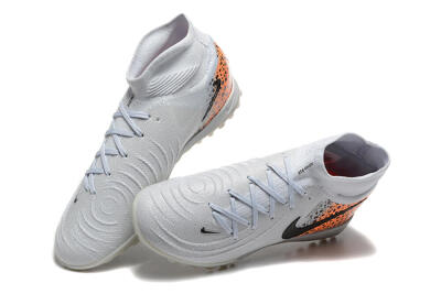 Men's Nike Phantom Luna Elite TF Artificial Turf High-Tops Football Shoes - Grey/Black/Leopard