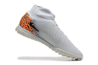 Men's Nike Phantom Luna Elite TF Artificial Turf High-Tops Football Shoes - Grey/Black/Leopard