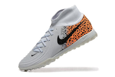 Men's Nike Phantom Luna Elite TF Artificial Turf High-Tops Football Shoes - Grey/Black/Leopard