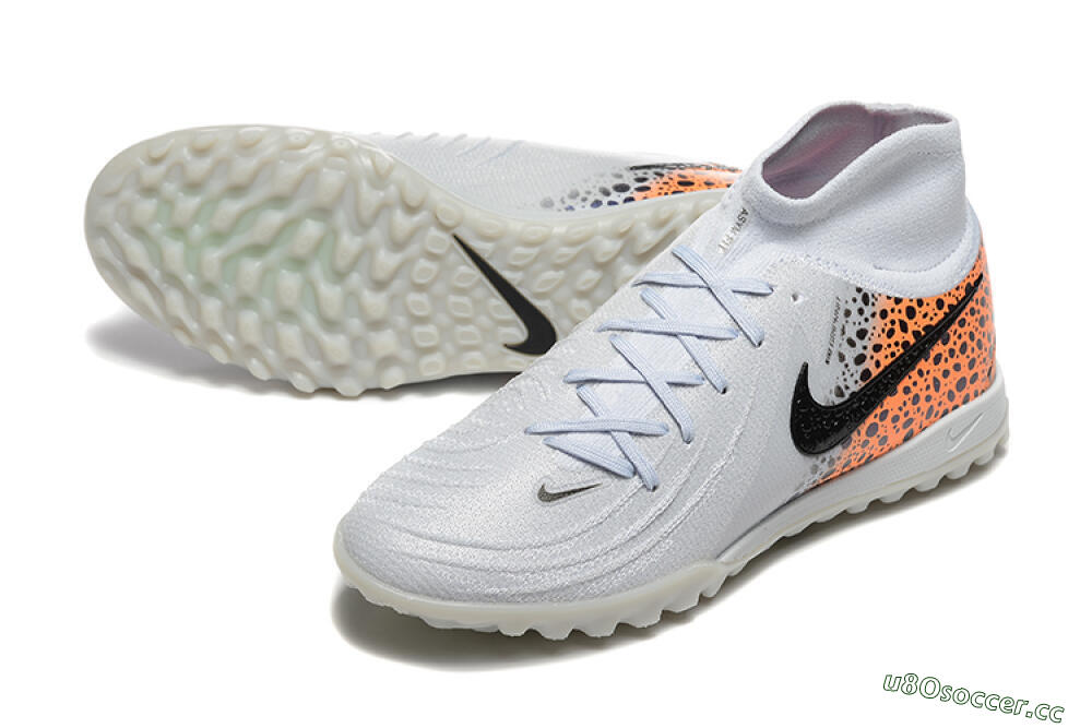 Men's Nike Phantom Luna Elite TF Artificial Turf High-Tops Football Shoes - Grey/Black/Leopard 3