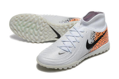 Men's Nike Phantom Luna Elite TF Artificial Turf High-Tops Football Shoes - Grey/Black/Leopard
