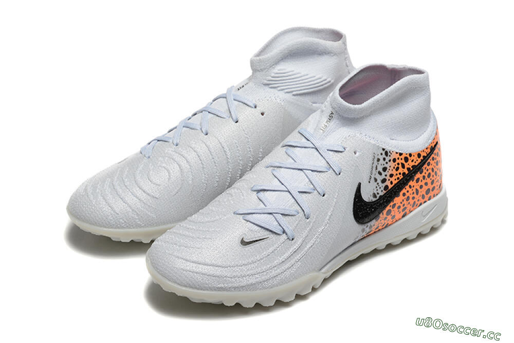 Men's Nike Phantom Luna Elite TF Artificial Turf High-Tops Football Shoes - Grey/Black/Leopard 5
