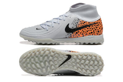 Men's Nike Phantom Luna Elite TF Artificial Turf High-Tops Football Shoes - Grey/Black/Leopard