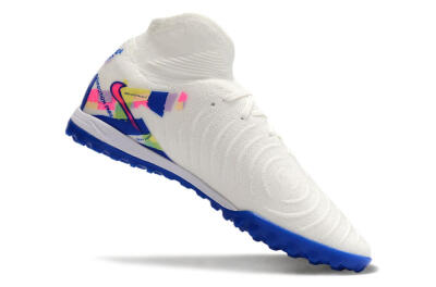Men's Nike Phantom Luna Elite TF Artificial Turf High-Tops Football Shoes - White/Pink/Blue