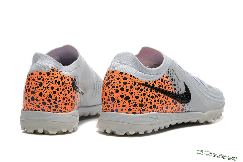 Men's Nike Phantom GX 2 Elite TF Artificial Turf Low-Tops Football Shoes - Grey/Black/Leopard 9