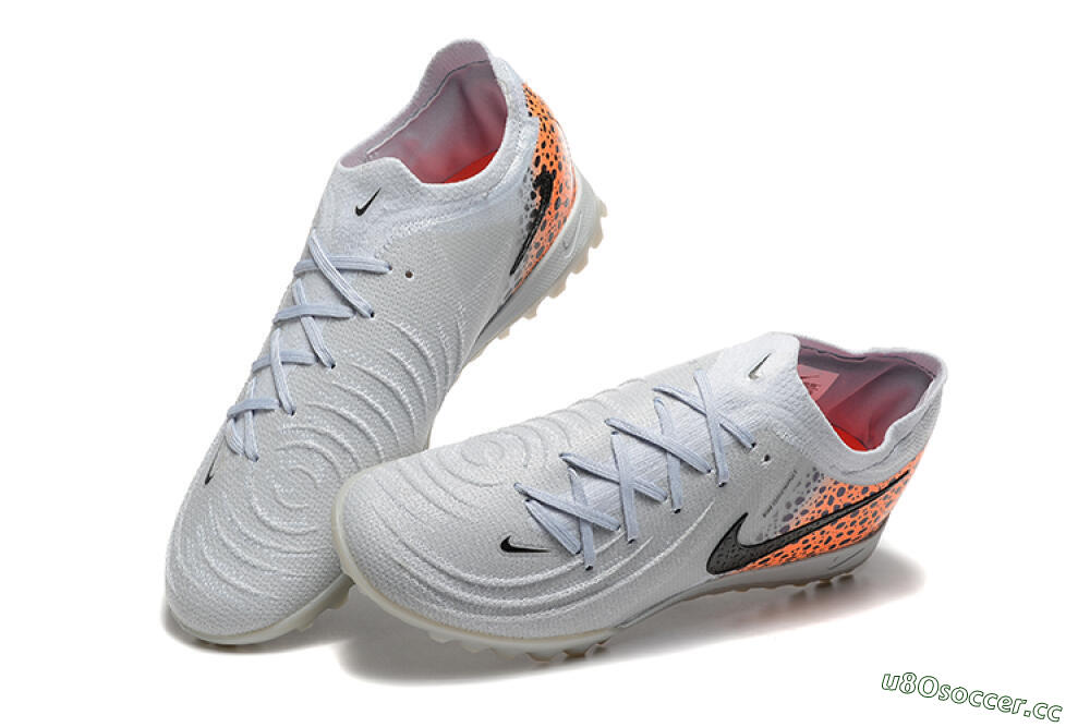 Men's Nike Phantom GX 2 Elite TF Artificial Turf Low-Tops Football Shoes - Grey/Black/Leopard 6