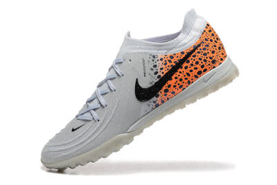 Men's Nike Phantom GX 2 Elite TF Artificial Turf Low-Tops Football Shoes - Grey/Black/Leopard