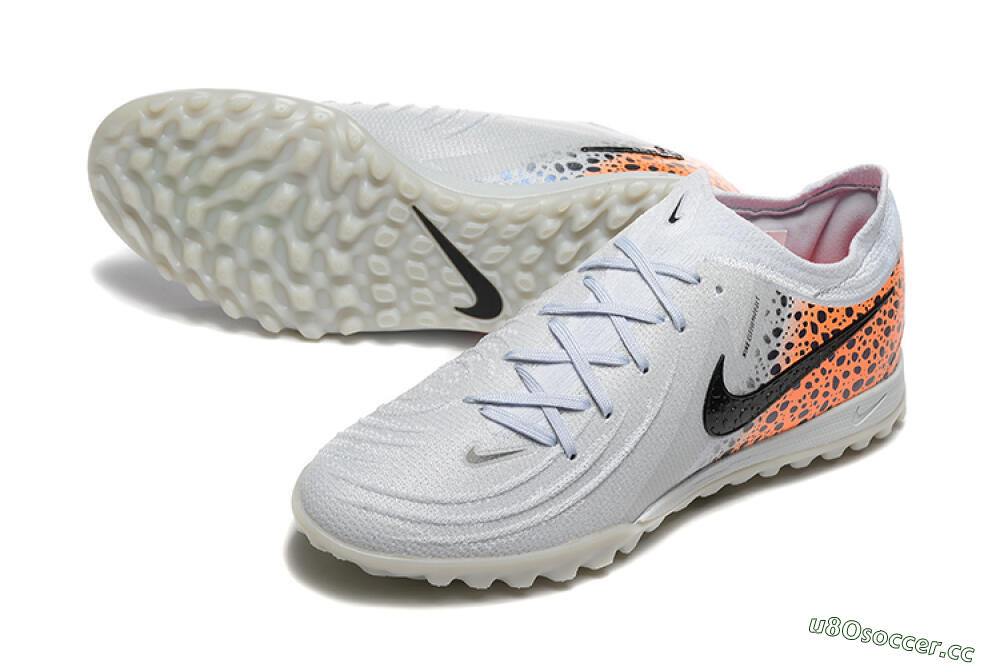 Men's Nike Phantom GX 2 Elite TF Artificial Turf Low-Tops Football Shoes - Grey/Black/Leopard 3