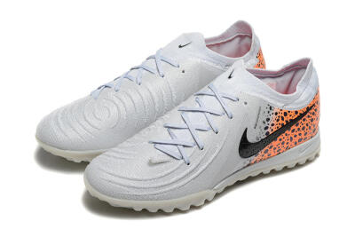 Men's Nike Phantom GX 2 Elite TF Artificial Turf Low-Tops Football Shoes - Grey/Black/Leopard
