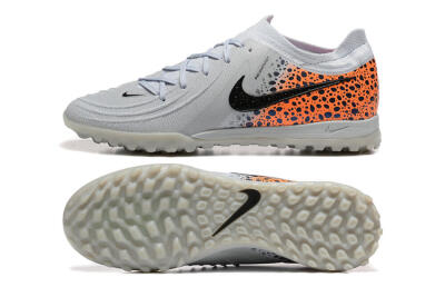 Men's Nike Phantom GX 2 Elite TF Artificial Turf Low-Tops Football Shoes - Grey/Black/Leopard