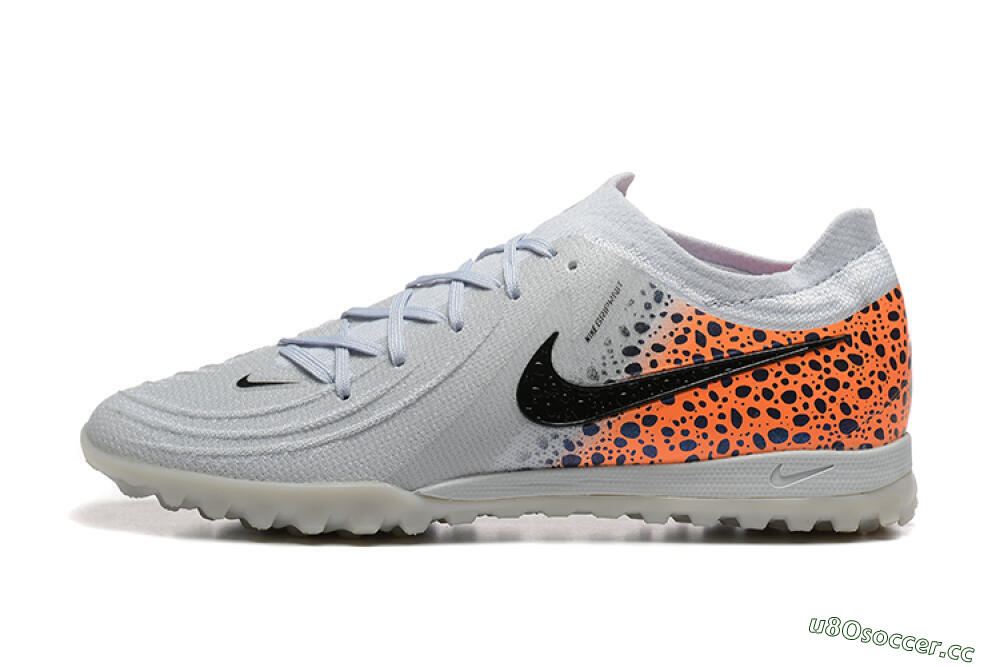 Men's Nike Phantom GX 2 Elite TF Artificial Turf Low-Tops Football Shoes - Grey/Black/Leopard 0
