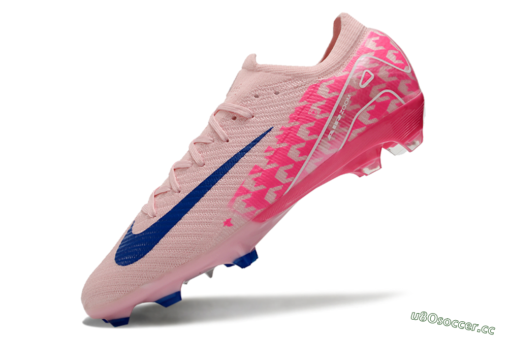 Men's Nike Air Zoom Mercurial Vapor 16 Elite FG Firm Ground Low-Tops Football Boots - Pink/White/Blue 5