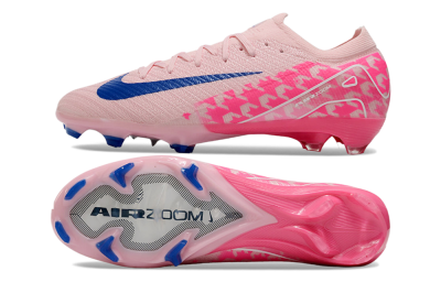 Men's Nike Air Zoom Mercurial Vapor 16 Elite FG Firm Ground Low-Tops Football Boots - Pink/White/Blue