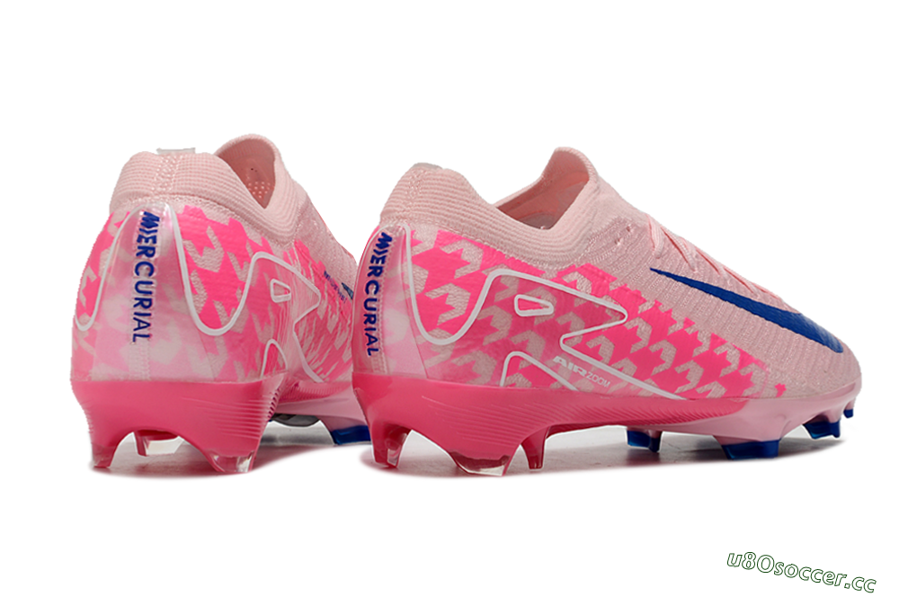 Men's Nike Air Zoom Mercurial Vapor 16 Elite FG Firm Ground Low-Tops Football Boots - Pink/White/Blue 6