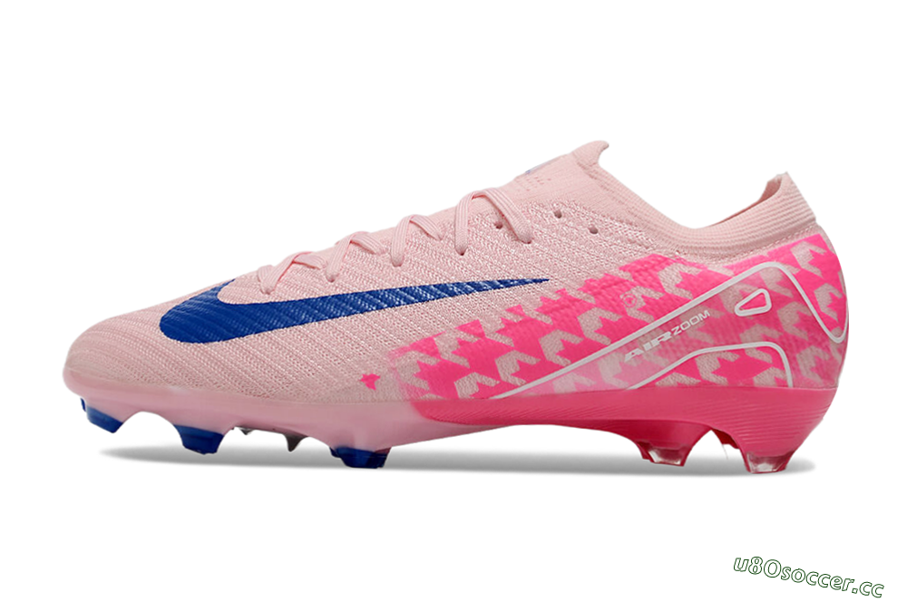 Men's Nike Air Zoom Mercurial Vapor 16 Elite FG Firm Ground Low-Tops Football Boots - Pink/White/Blue 0