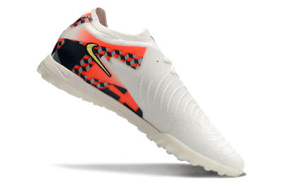 Men's Nike Phantom GX 2 Elite TF Artificial Turf Low-Tops Football Shoes - White/Yellow/Pink