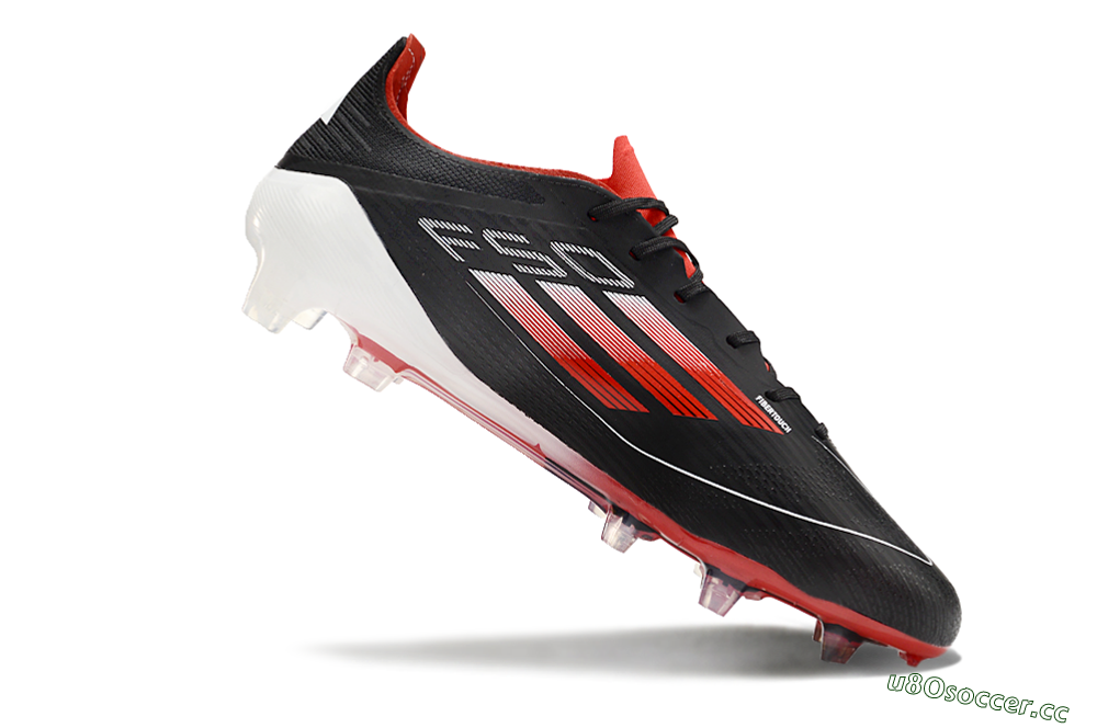 Men's Adidas F50 Elite FG Firm Ground Low-Tops Football Boots - Black/Red/White 4
