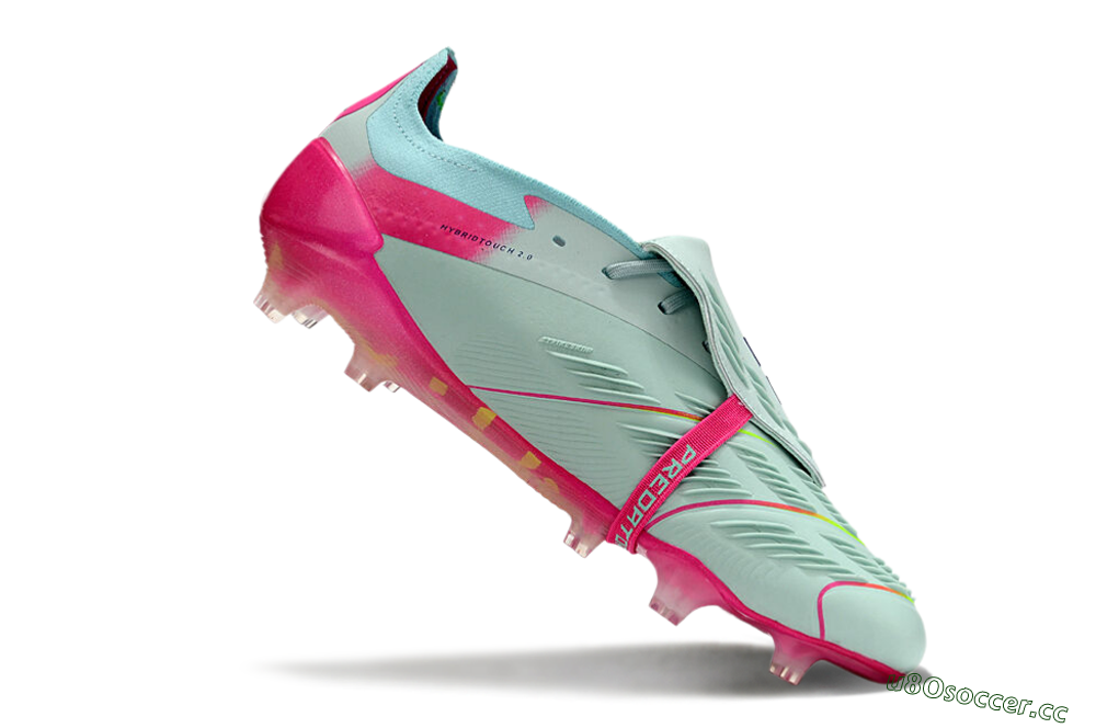 Men's Adidas Predator Elite Foldover Tongue FG Firm Ground Low-Tops Football Boots - Blue/Purple/Pink 4