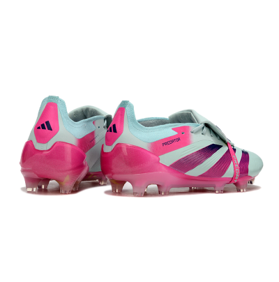 Men's Adidas Predator Elite Foldover Tongue FG Firm Ground Low-Tops Football Boots - Blue/Purple/Pink