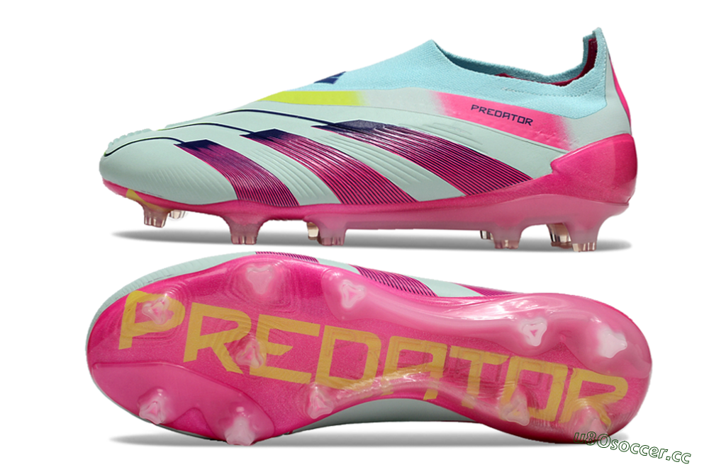 Men's Adidas Predator Accuracy+ FG Firm Ground Low-Tops Football Boots - Blue/Purple/Pink 1