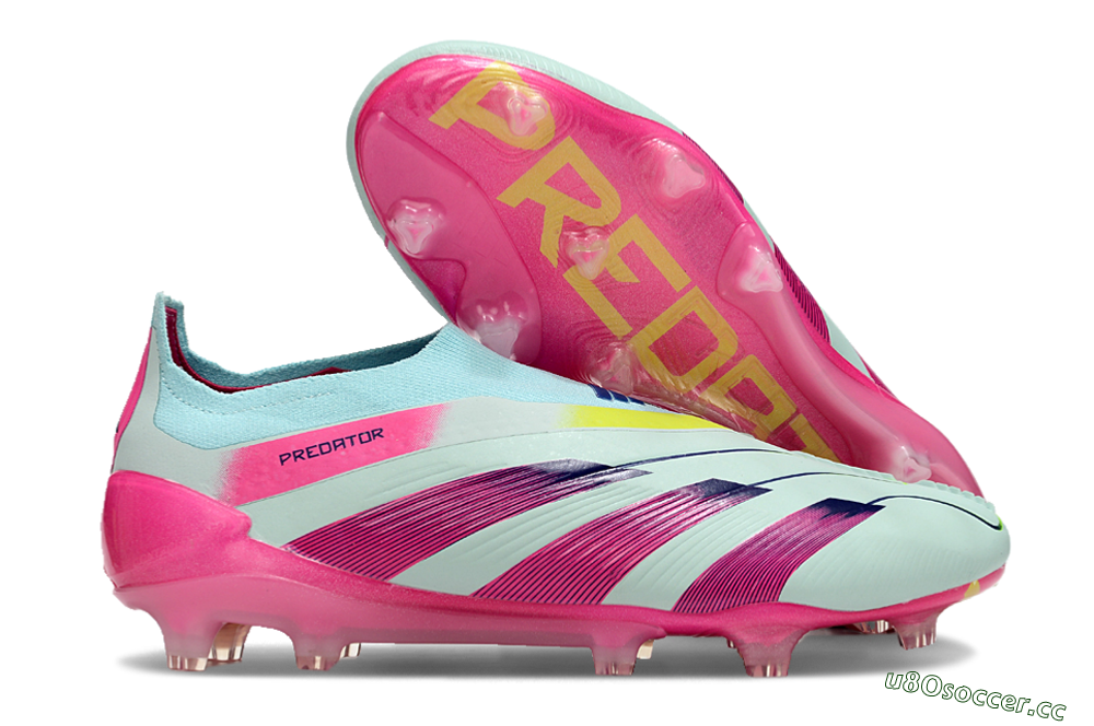 Men's Adidas Predator Accuracy+ FG Firm Ground Low-Tops Football Boots - Blue/Purple/Pink 2
