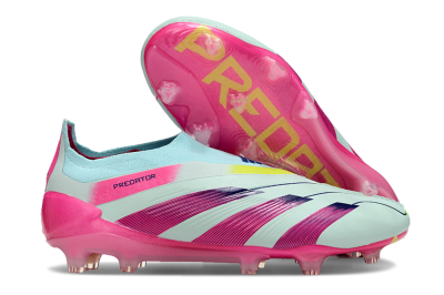 Men's Adidas Predator Accuracy+ FG Firm Ground Low-Tops Football Boots - Blue/Purple/Pink