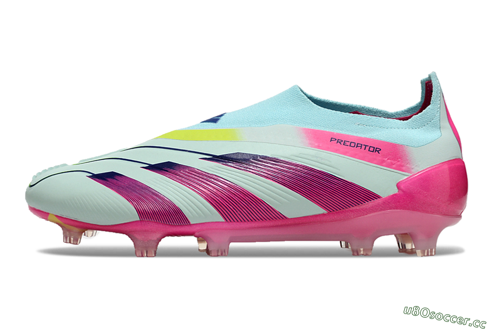 Men's Adidas Predator Accuracy+ FG Firm Ground Low-Tops Football Boots - Blue/Purple/Pink 0