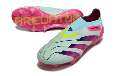 Men's Adidas Predator Accuracy+ FG Firm Ground Low-Tops Football Boots - Blue/Purple/Pink