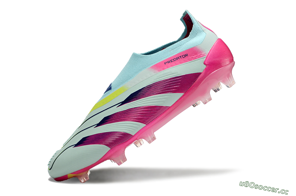 Men's Adidas Predator Accuracy+ FG Firm Ground Low-Tops Football Boots - Blue/Purple/Pink 5