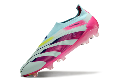 Men's Adidas Predator Accuracy+ FG Firm Ground Low-Tops Football Boots - Blue/Purple/Pink