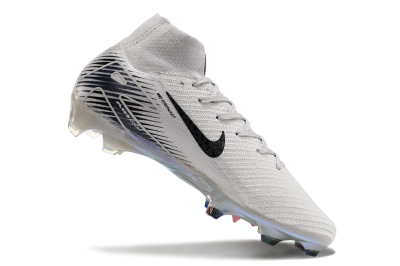 Men's Nike Air Zoom Mercurial Superfly 10 Elite FG Firm Ground High-Tops Football Boots - Grey/Black/Gold