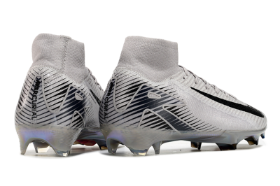 Men's Nike Air Zoom Mercurial Superfly 10 Elite FG Firm Ground High-Tops Football Boots - Grey/Black/Gold