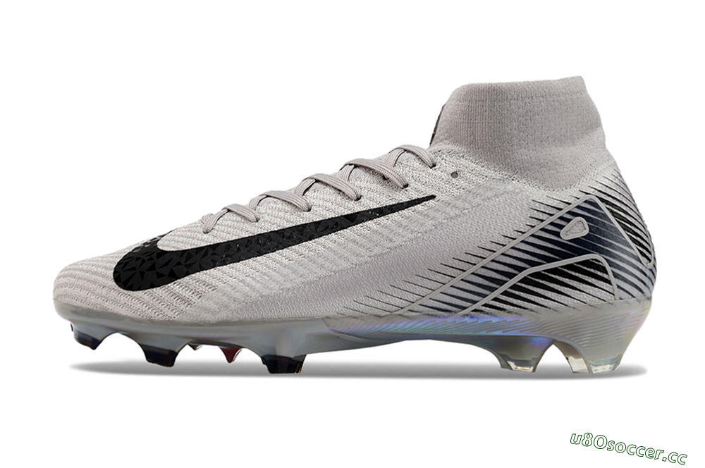 Men's Nike Air Zoom Mercurial Superfly 10 Elite FG Firm Ground High-Tops Football Boots - Grey/Black/Gold 0