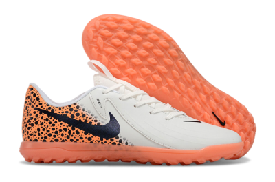 Men's Nike Jr. Phantom GX 2 Academy TF Artificial Turf Low-Tops Football Shoes - White/Black/Leopard