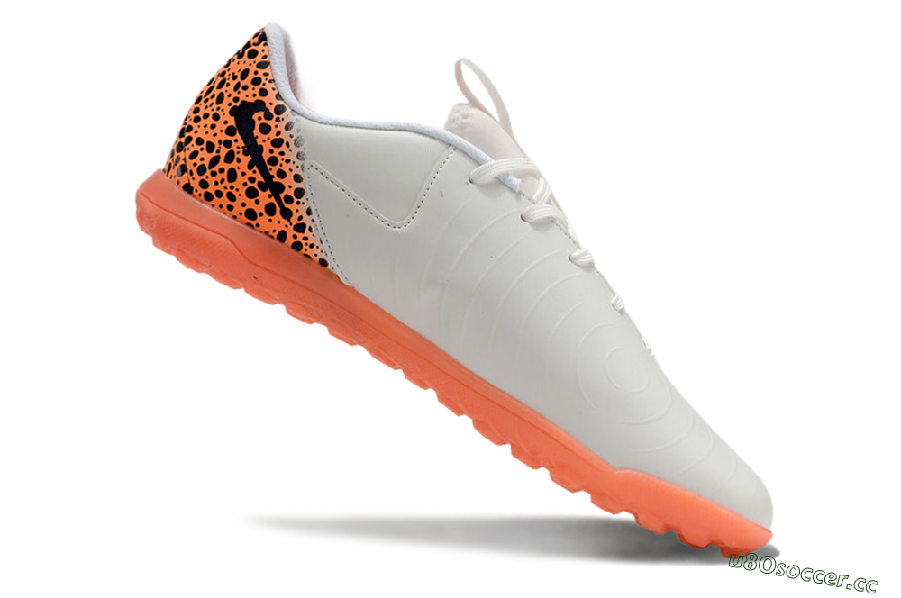 Men's Nike Jr. Phantom GX 2 Academy TF Artificial Turf Low-Tops Football Shoes - White/Black/Leopard 4